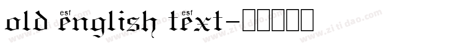 old english text字体转换